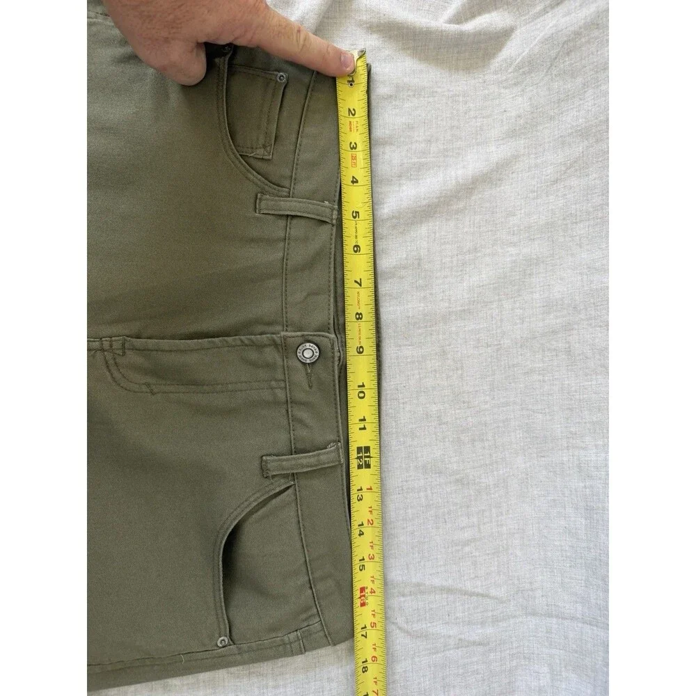 Kensie Jeans Women Size 12/31 Knockout Skinny Mid Rise Olive Green